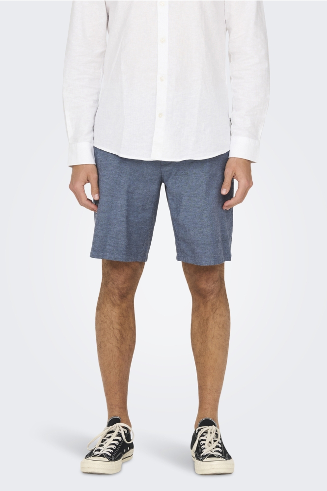 ONSMARK 0011 COTTON LINEN SHORTS NO 22024940 Dark Navy